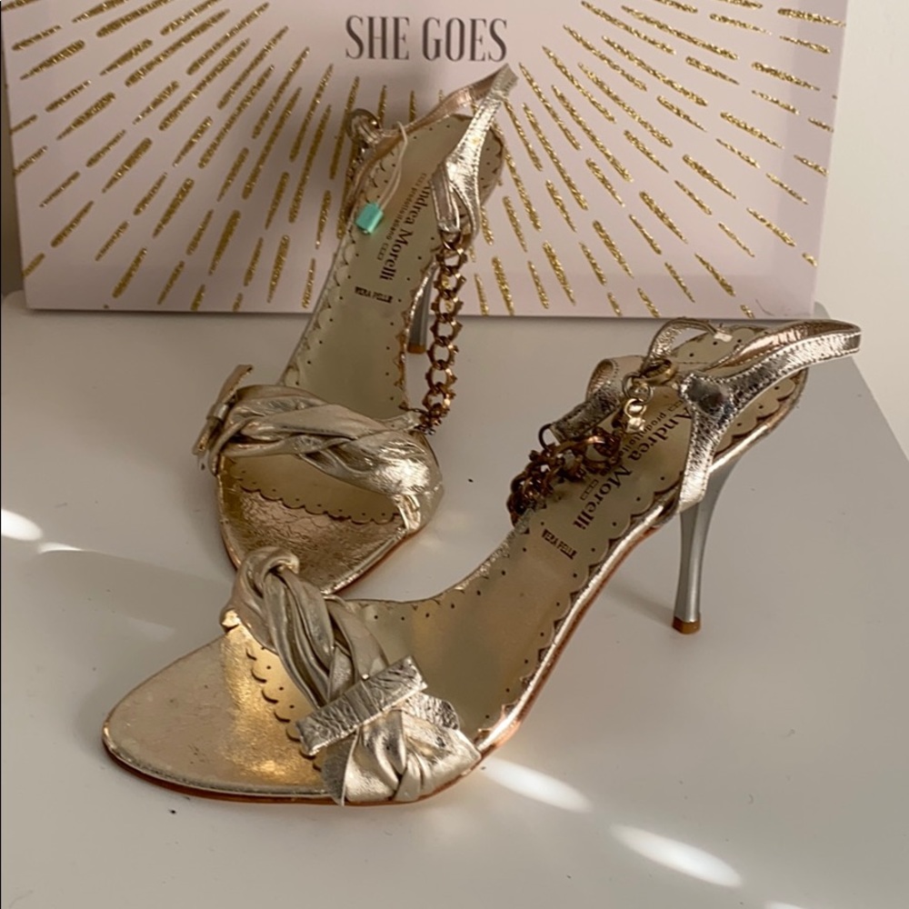 Italian Gold Kitten Heels- Host Pick!!!